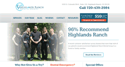 Desktop Screenshot of highlandsranchdentalgroup.com